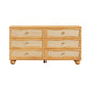 Grappa Natural Wood & Raffia Wavy Dresser