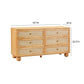 Grappa Natural Wood & Raffia Wavy Dresser