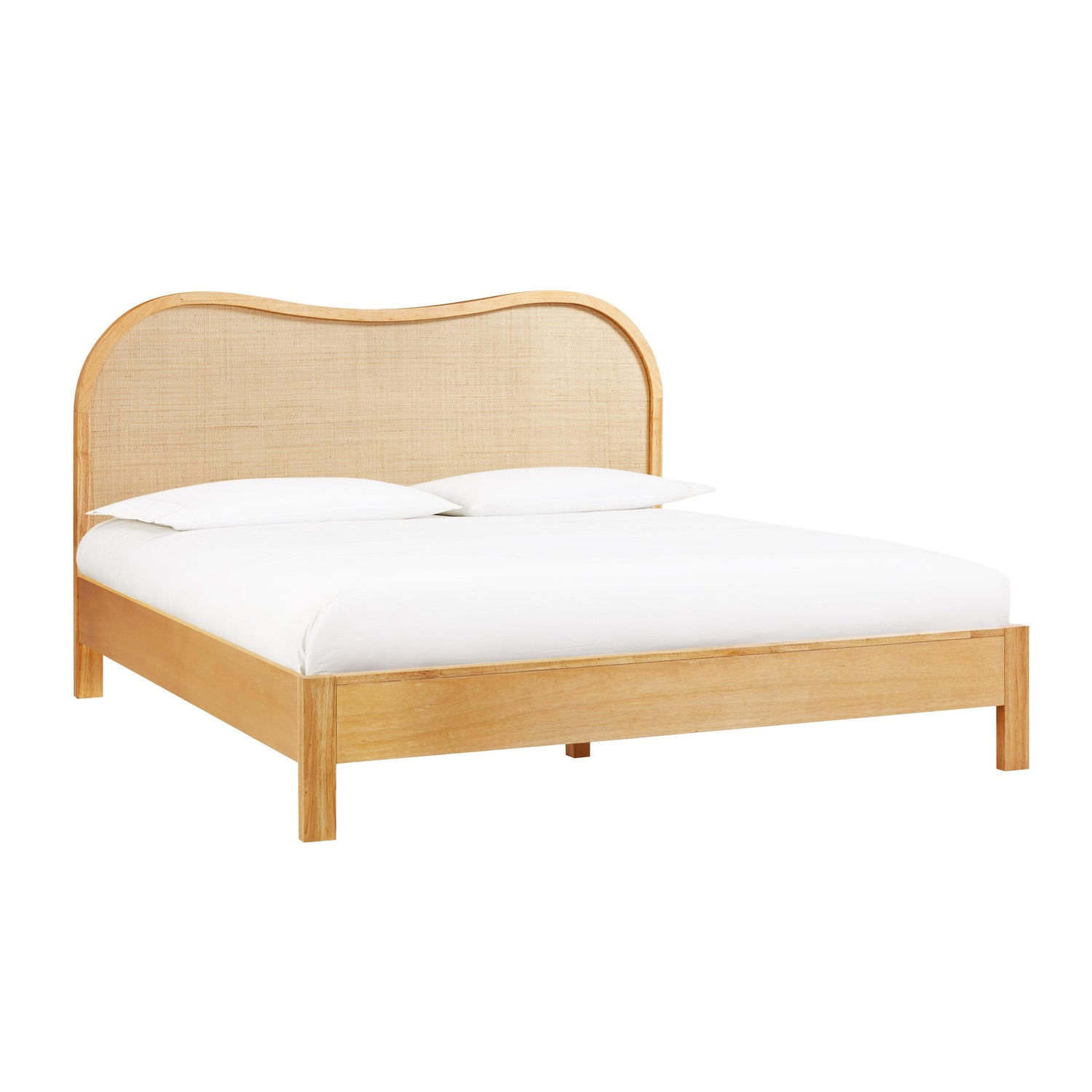 Grappa Natural Wood & Raffia King Bed