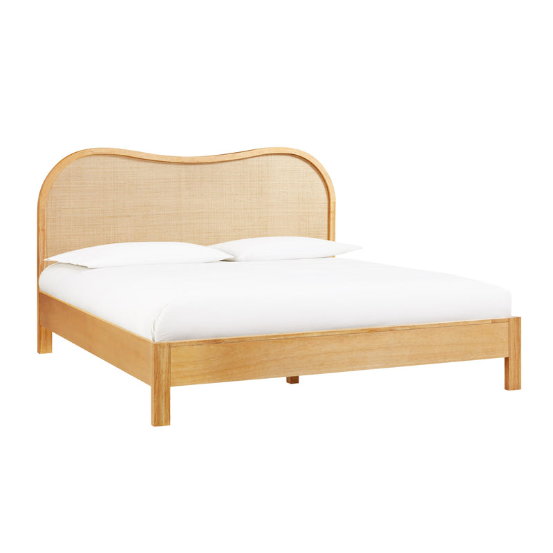 Grappa Natural Wood & Raffia King Bed