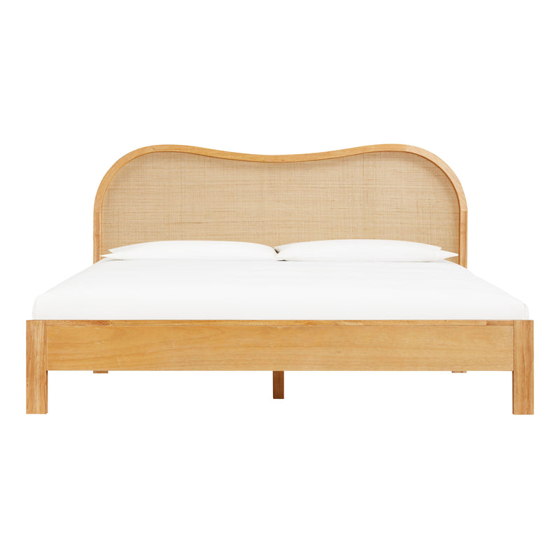 Grappa Natural Wood & Raffia King Bed