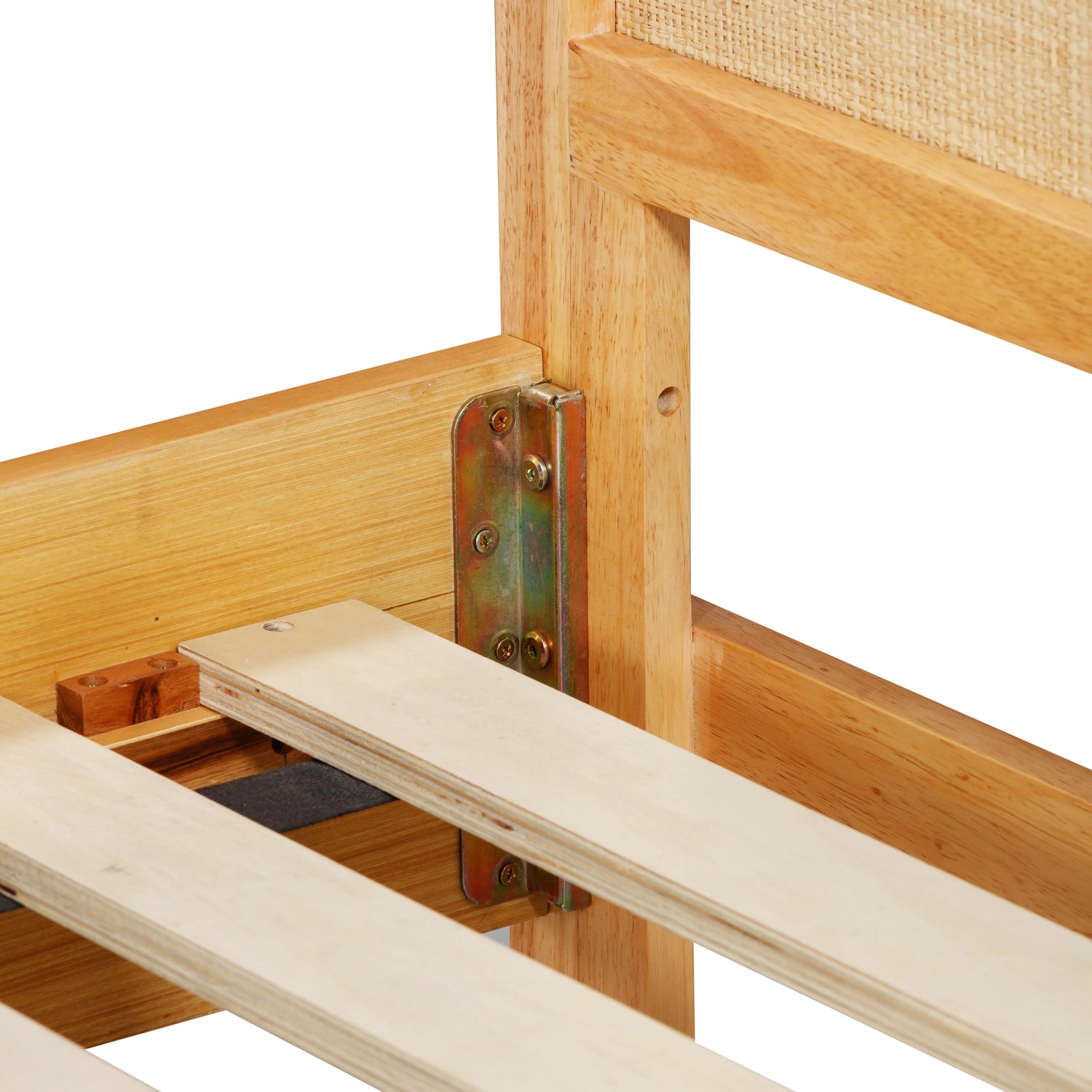 Grappa Natural Wood & Raffia King Bed