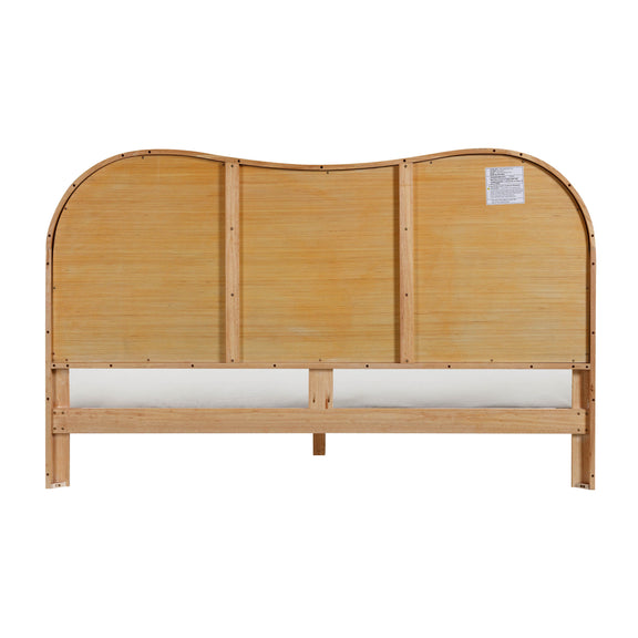 Grappa Natural Wood & Raffia King Bed