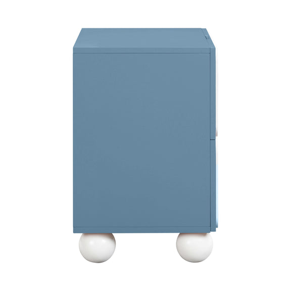 Tori Motif Blue Nightstand