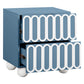 Tori Motif Blue Nightstand
