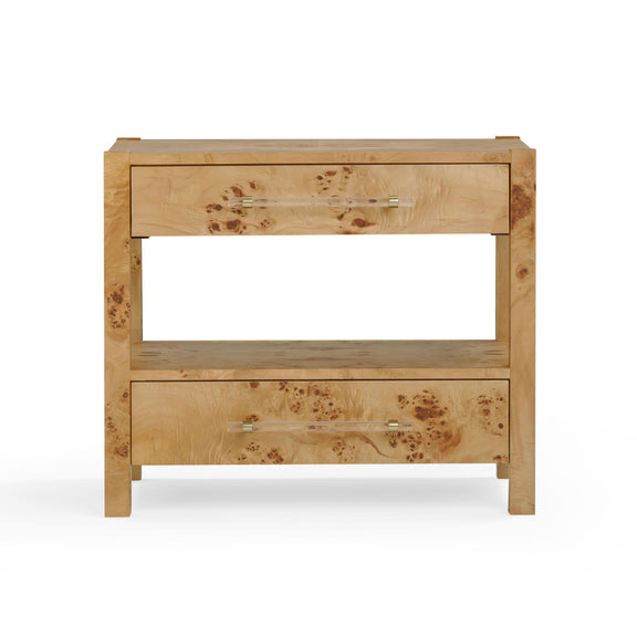 Brandyss Honey Burl Nightstand