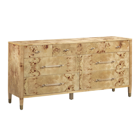 Brandyss 62" Burl 7-Drawer Dresser - Natural