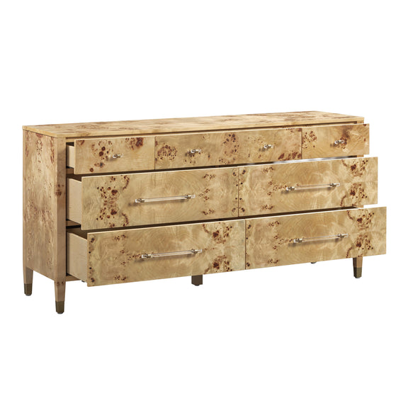Brandyss 62" Burl 7-Drawer Dresser - Natural