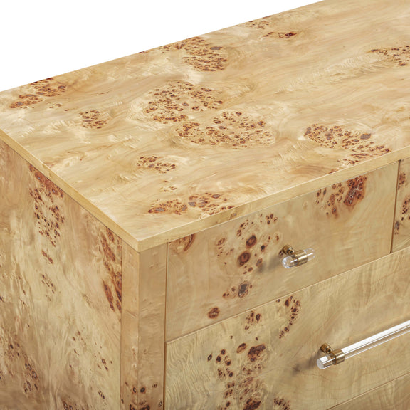 Brandyss 62" Burl 7-Drawer Dresser - Natural