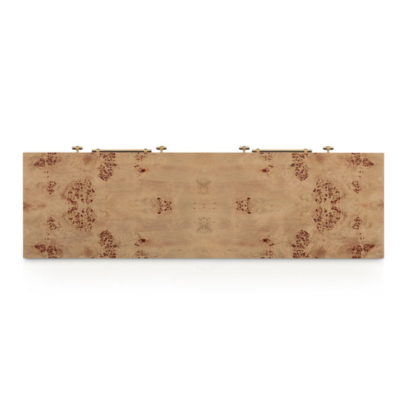 Brandyss 62" Burl 7-Drawer Dresser - Honey