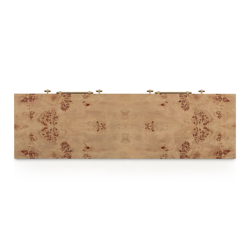 Brandyss 62" Burl 7-Drawer Dresser - Honey