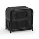 Tina 27" Rattan Nightstand With Storage - Black
