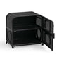Tina 27" Rattan Nightstand With Storage - Black