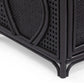 Tina 27" Rattan Nightstand With Storage - Black
