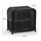 Tina 27" Rattan Nightstand With Storage - Black