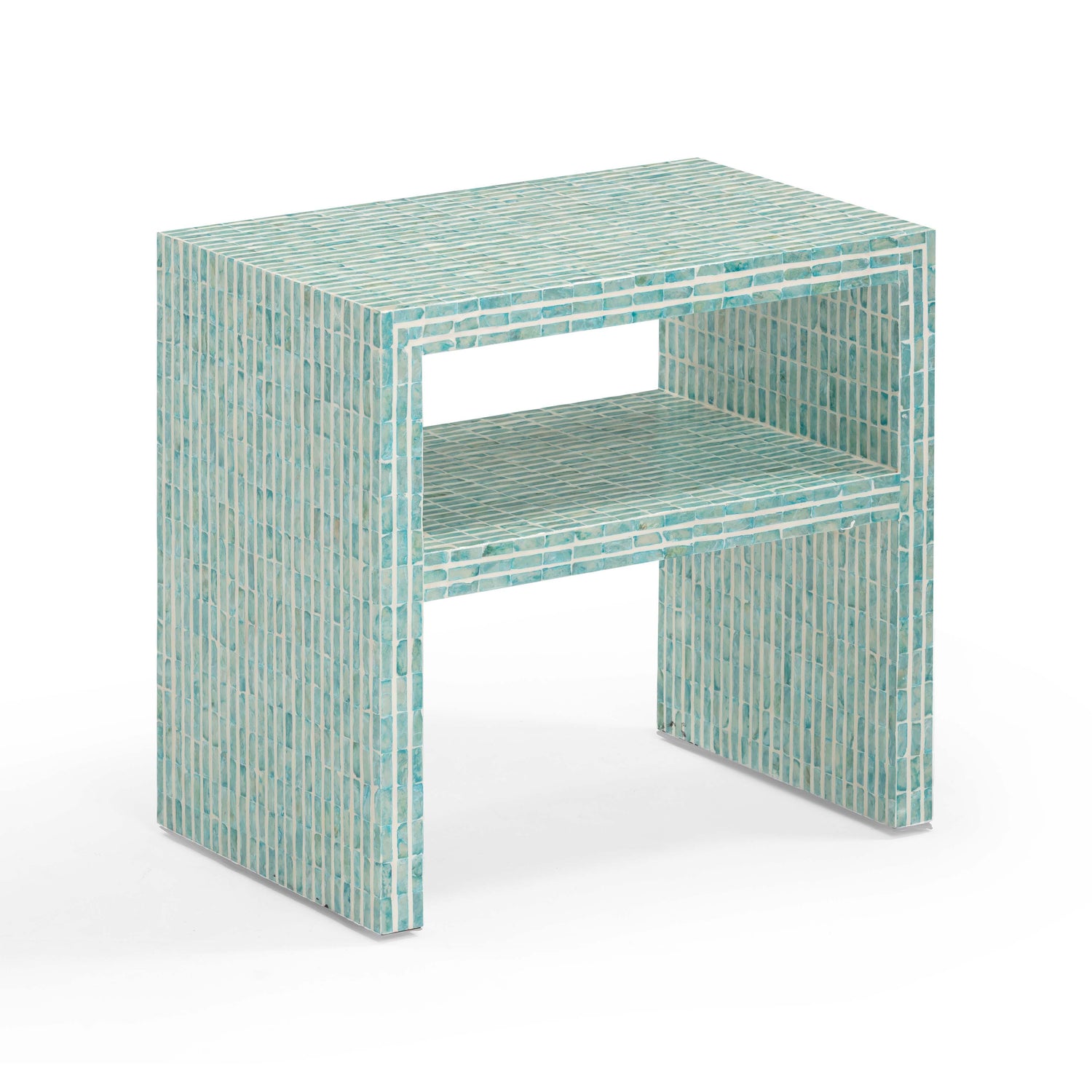 Derry Blue Capiz Shell Nightstand