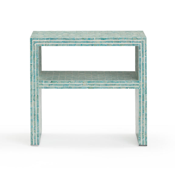 Derry Blue Capiz Shell Nightstand