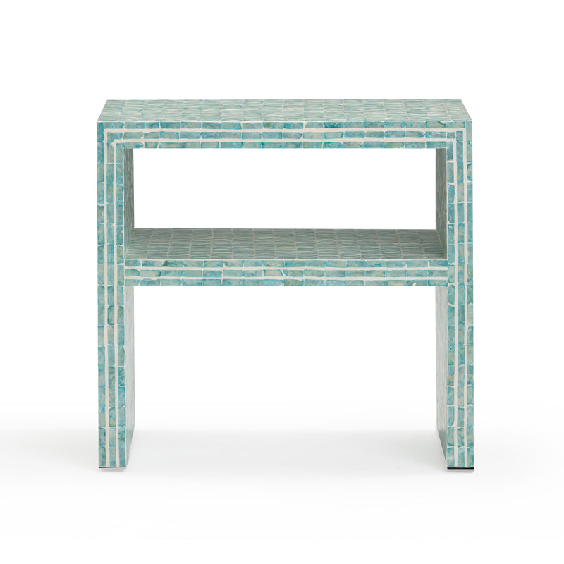 Derry Blue Capiz Shell Nightstand