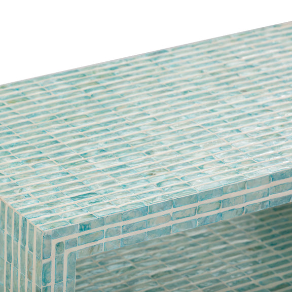 Derry Blue Capiz Shell Nightstand