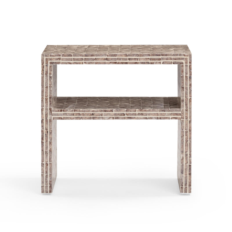 Derry Lavender Capiz Shell Nightstand