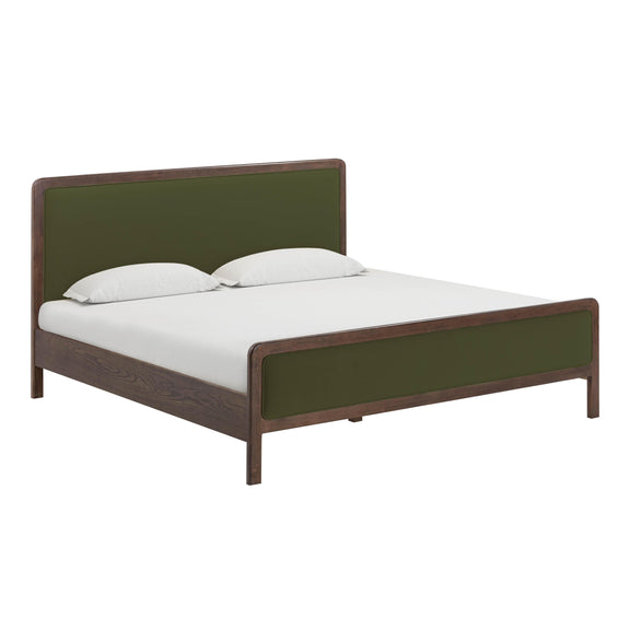 Hella Forest Green Velvet King Bed