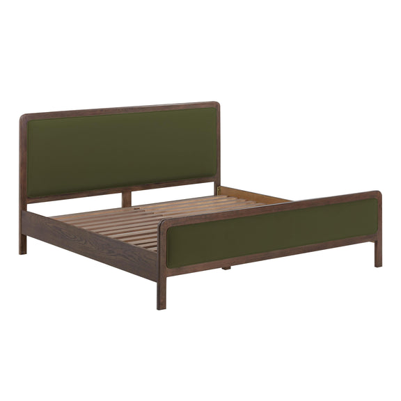 Hella Forest Green Velvet King Bed