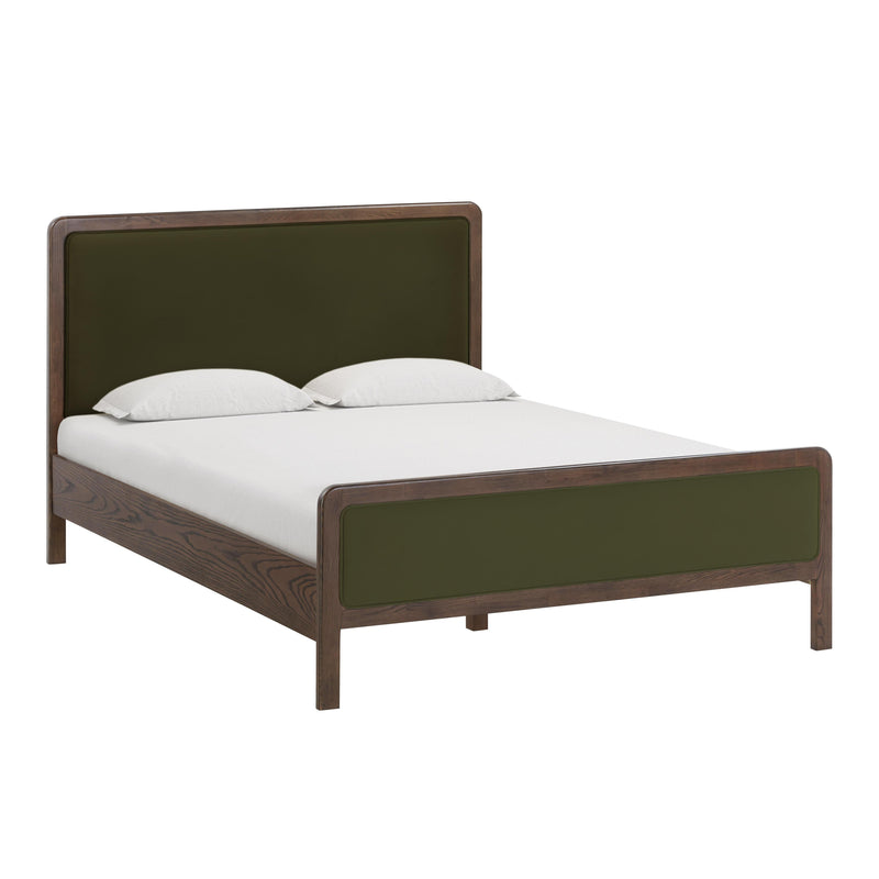 Hella Forest Green Velvet Queen Bed