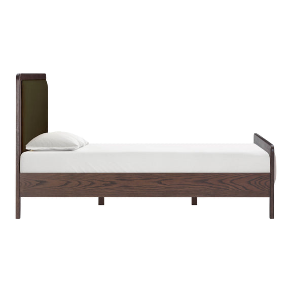 Hella Forest Green Velvet Queen Bed