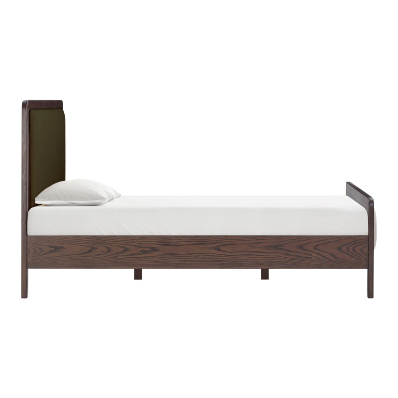 Hella Forest Green Velvet Queen Bed