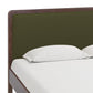 Hella Forest Green Velvet Queen Bed