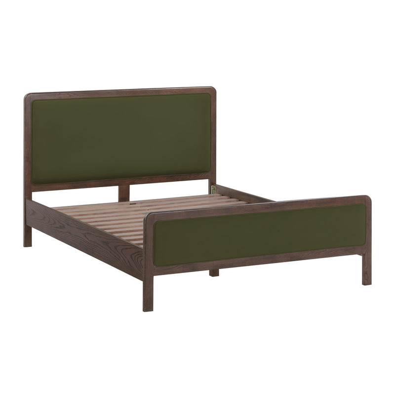 Hella Forest Green Velvet Queen Bed
