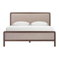 Hella Taupe Velvet King Bed