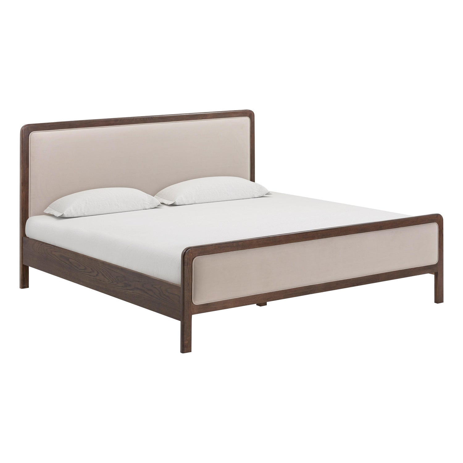 Hella Taupe Velvet King Bed