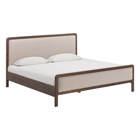 Hella Taupe Velvet King Bed