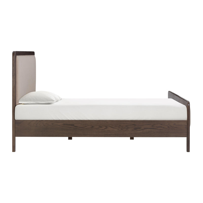Hella Taupe Velvet King Bed