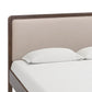 Hella Taupe Velvet King Bed