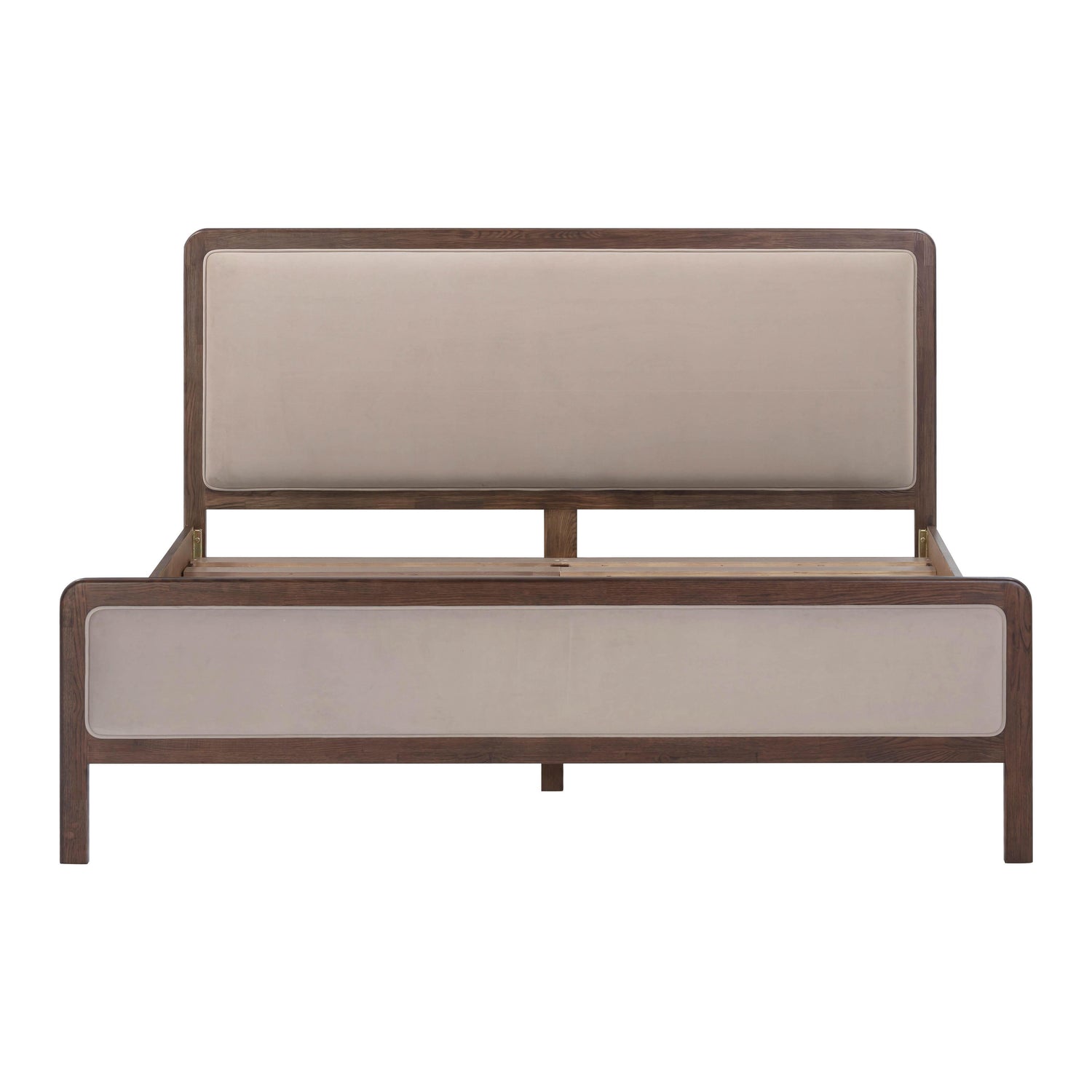 Hella Taupe Velvet King Bed
