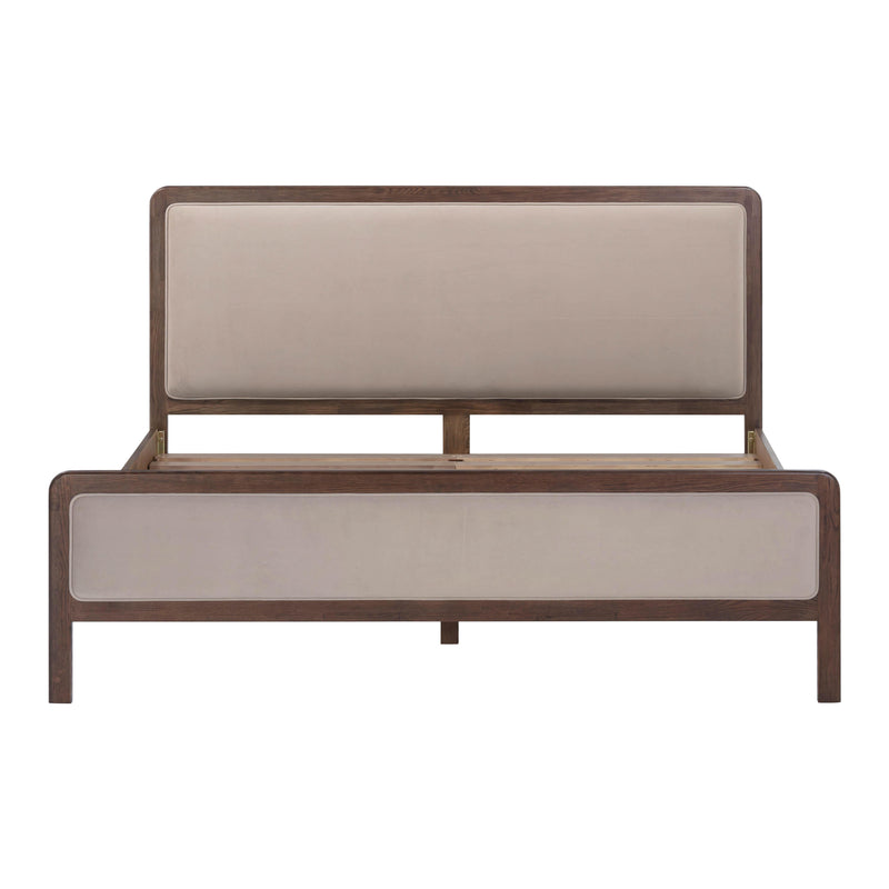 Hella Taupe Velvet King Bed