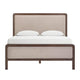 Hella Taupe Velvet Queen Bed