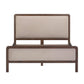 Hella Taupe Velvet Queen Bed