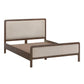 Hella Taupe Velvet Queen Bed