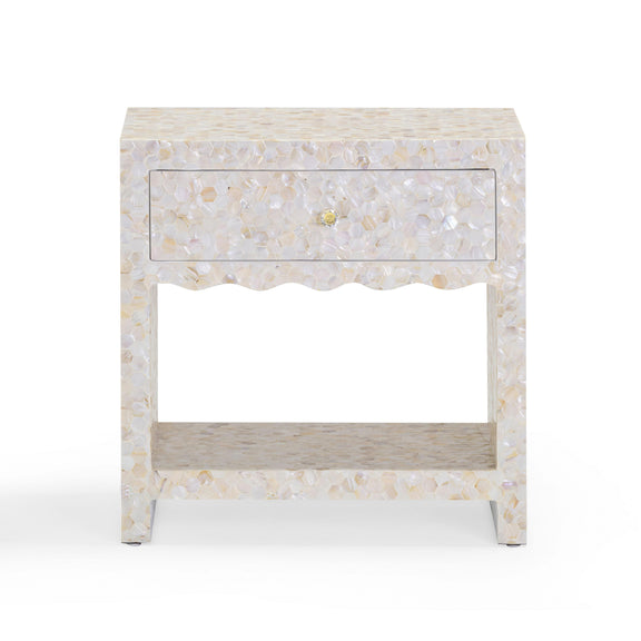 Piara Natural Mother of Pearl Inlaid Nightstand