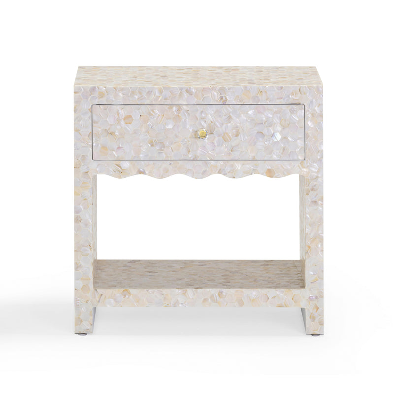 Piara Natural Mother of Pearl Inlaid Nightstand