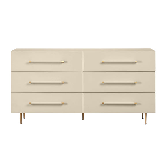 Trident Taupe 6 Drawer Dresser