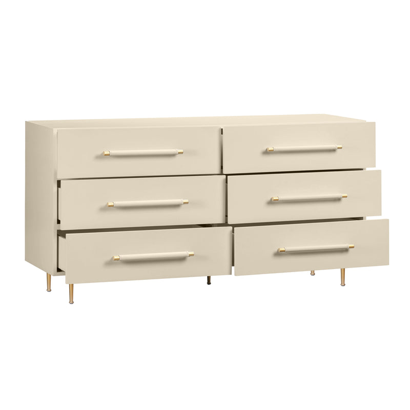 Trident Taupe 6 Drawer Dresser