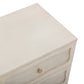 Grappa Whitewashed Wood & Raffia Wavy Nightstand