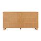 Miles 62" Natural Wood 6-Drawer Dresser