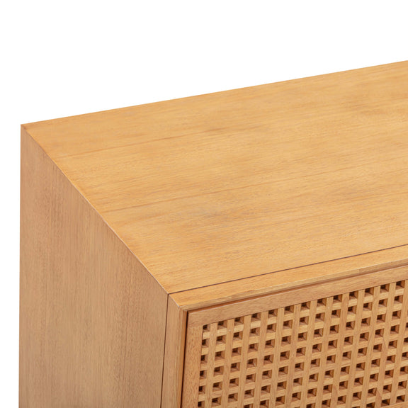 Miles 62" Natural Wood 6-Drawer Dresser