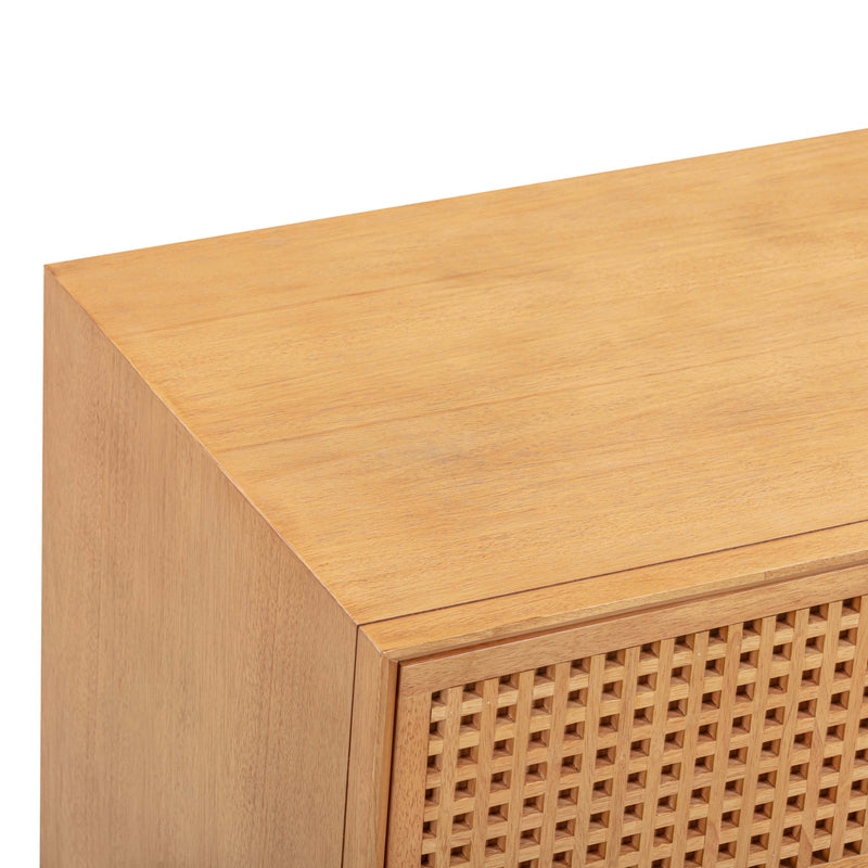 Miles 62" Natural Wood 6-Drawer Dresser