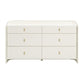 Collins 56" Cream 6-Drawer Dresser